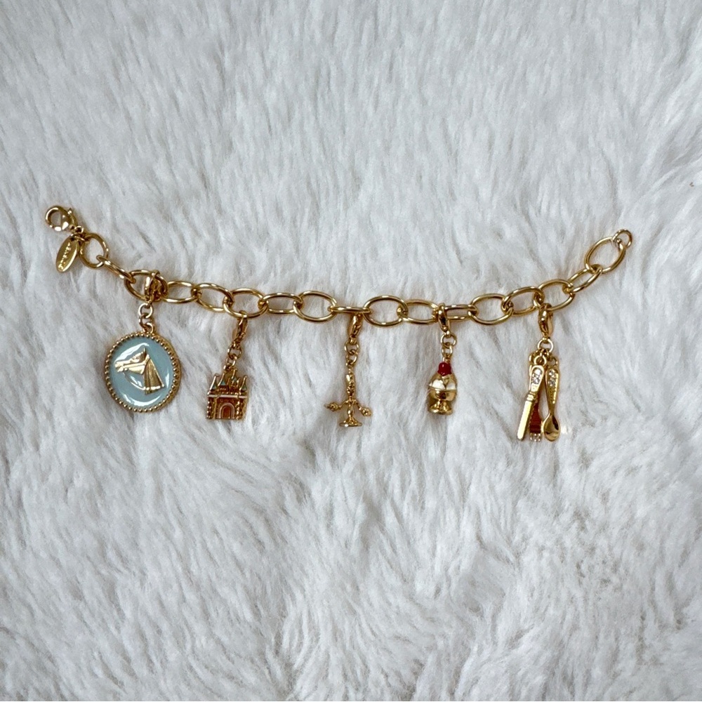 Disney Couture Charm Bracelet - Beauty And The Be… - image 1